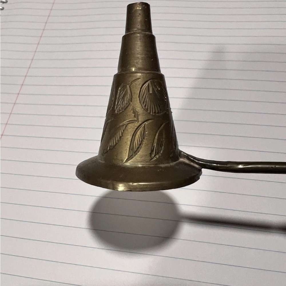 Vintage Brass Bundle: 2 Candle Snuffers, Bell, Postage Scale W/Stamp Roll Holder - Picture 5 of 14